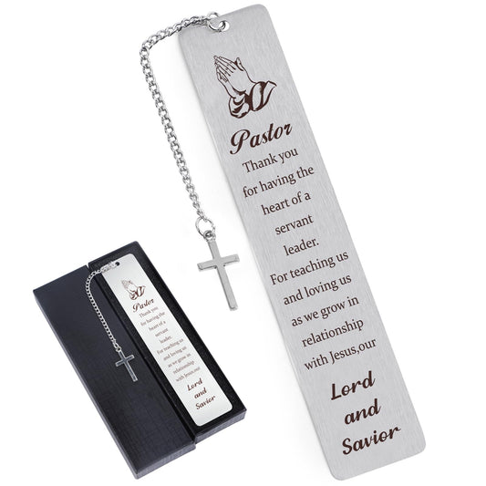 Metal Bookmarks - Pastor Appreciation Gifts for Men & Women - Religious Christian Gifts for Birthday, Thanksgiving & Christmas