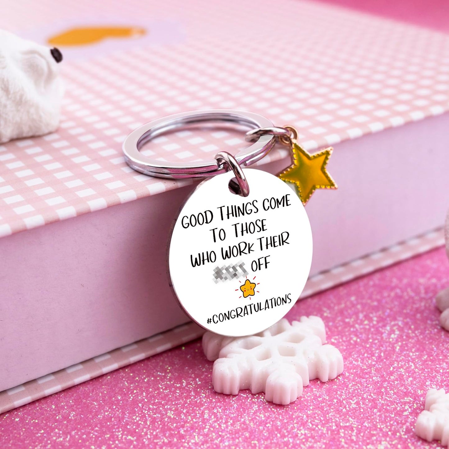 Congratulations Gifts for Women Men Promotion Gifts for Women Men Congratulations Gift for Coworker New Job Keychain