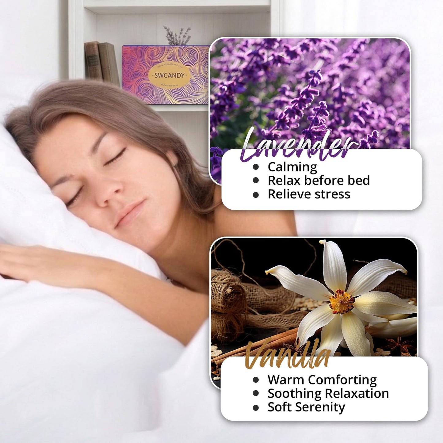 Shower Steamers Aromatherapy SWCANDY 8 Pack Mothers Day Gifts for Mom - Wife, Daughter, Grandma, Women, Sister and Teen Girls Natural Essential Oils Home Spa Self Care Stress Relief Relaxation