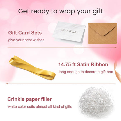 Mefleet Large Gift Box with Lid for Presents 12x12x12 Inches Extra Big Deep Square Pink Boxes 1 Pack for Christmas, Birthday, Valentine's Day, Mother's Day - Contains Crinkle Paper, Ribbon and Card