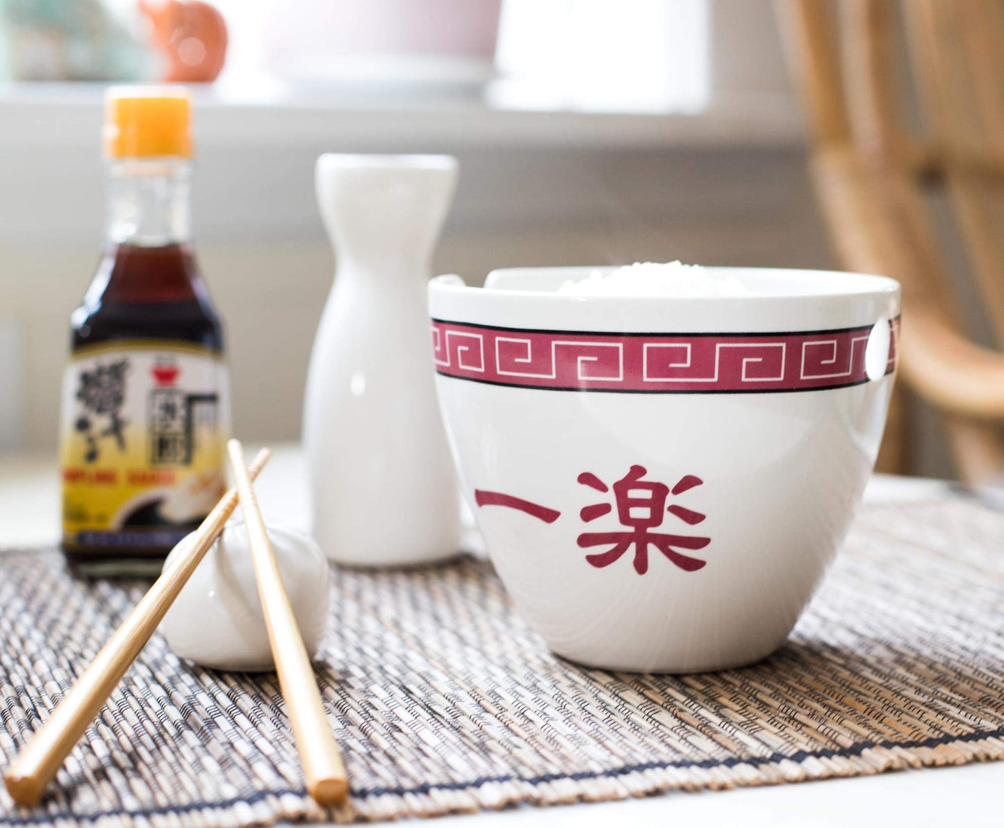 Naruto "Ichiraku Ramen Japanese Ceramic Dish Set | 16-Ounce Ramen Bowl and Chopsticks Set