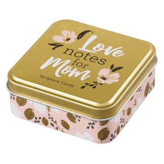Christian Art Gifts Scripture Prayer Cards In Tin | Love Notes For Mom – 50 Double Sided Cards | Bible Verse Encouraging Gift for Moms