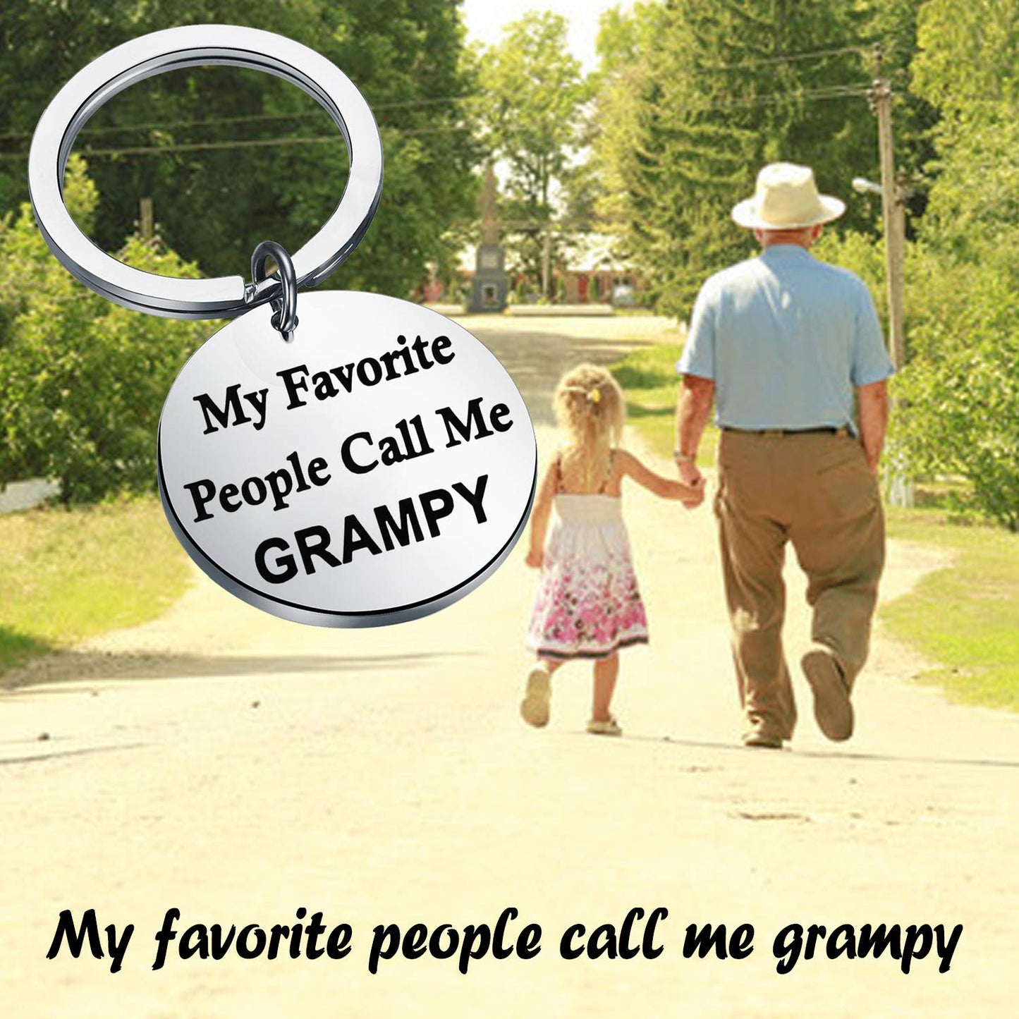 Father's Day gift Grampy Gift My Favorite People Call Me Grampy Keychain Grandpa Gift Grandfather Gift
