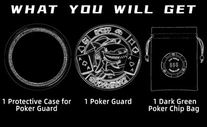 LuluCircle Poker Guard, Weights for Poker, Poker Gifts for Men, Poker Card Protector, Poker Accessories, Coin Collectibles, Poker Chips Coin with Plastic Case