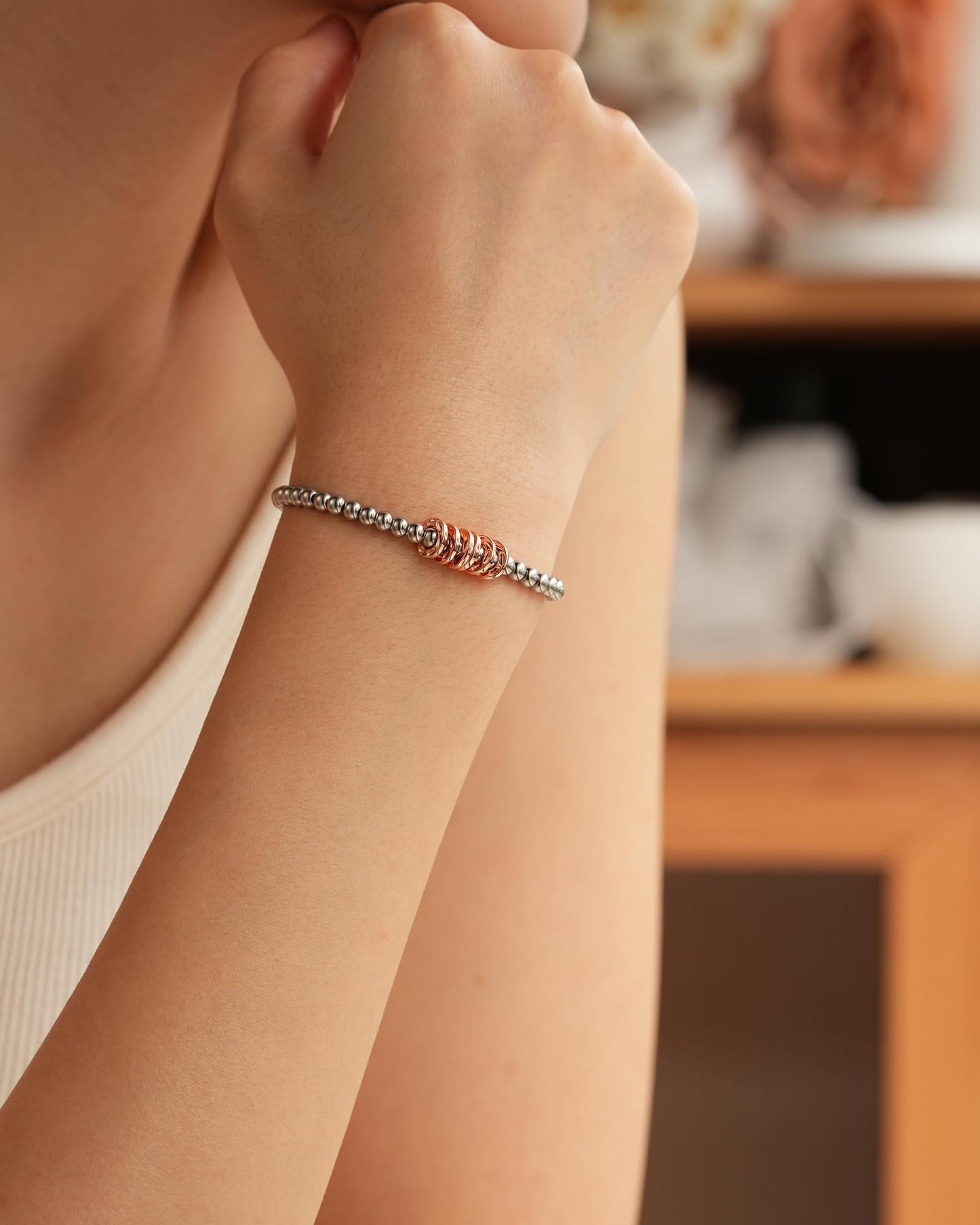 Classy 30th 40th 50th 60th 70th Birthday Gifts for Women Her, Inspirational Rose Gold Charm Bracelet Gifts for 30 50 60 Year Old Women Happy Birthday with Message Card