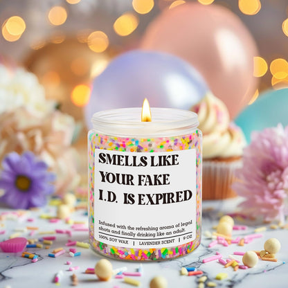 GSPY Scented Candle - 21st Birthday Gifts for Women, Female - Happy 21 Year Old Birthday Gifts for Him, Her - Cool 21st Bday Candle for Girls, Boys - Funny Turning 21 Ideas for Friend, Daughter, Teen