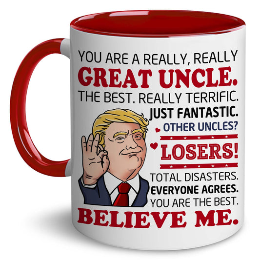 BECHUSKY Fathers Day Gift For Uncle - Best Uncle Gifts From Niece Nephew - Great Uncles Mugs - Best Uncles Ever Cup - Father Day, Birthday Gifts For Old Man, Elder - Uncles Coffee Mug 11 OZ
