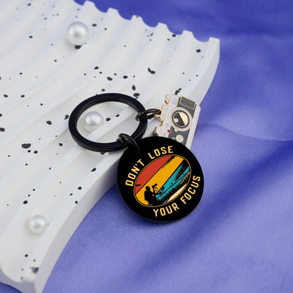 Cool Photographer Gifts for Him Unique Camera Keychain Gifts for Photographers Photography Enthusiasts Men Boyfriend Husband Inspirational Birthday Fathers Day Gift Idea-Don't Lose Your Focus
