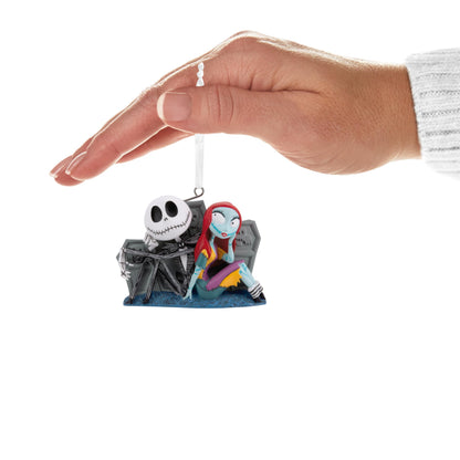 Hallmark Christmas Ornament, Disney Tim Burton's The Nightmare Before Christmas Jack and Sally with Tombstones Ornament, Gifts for Disney Fans