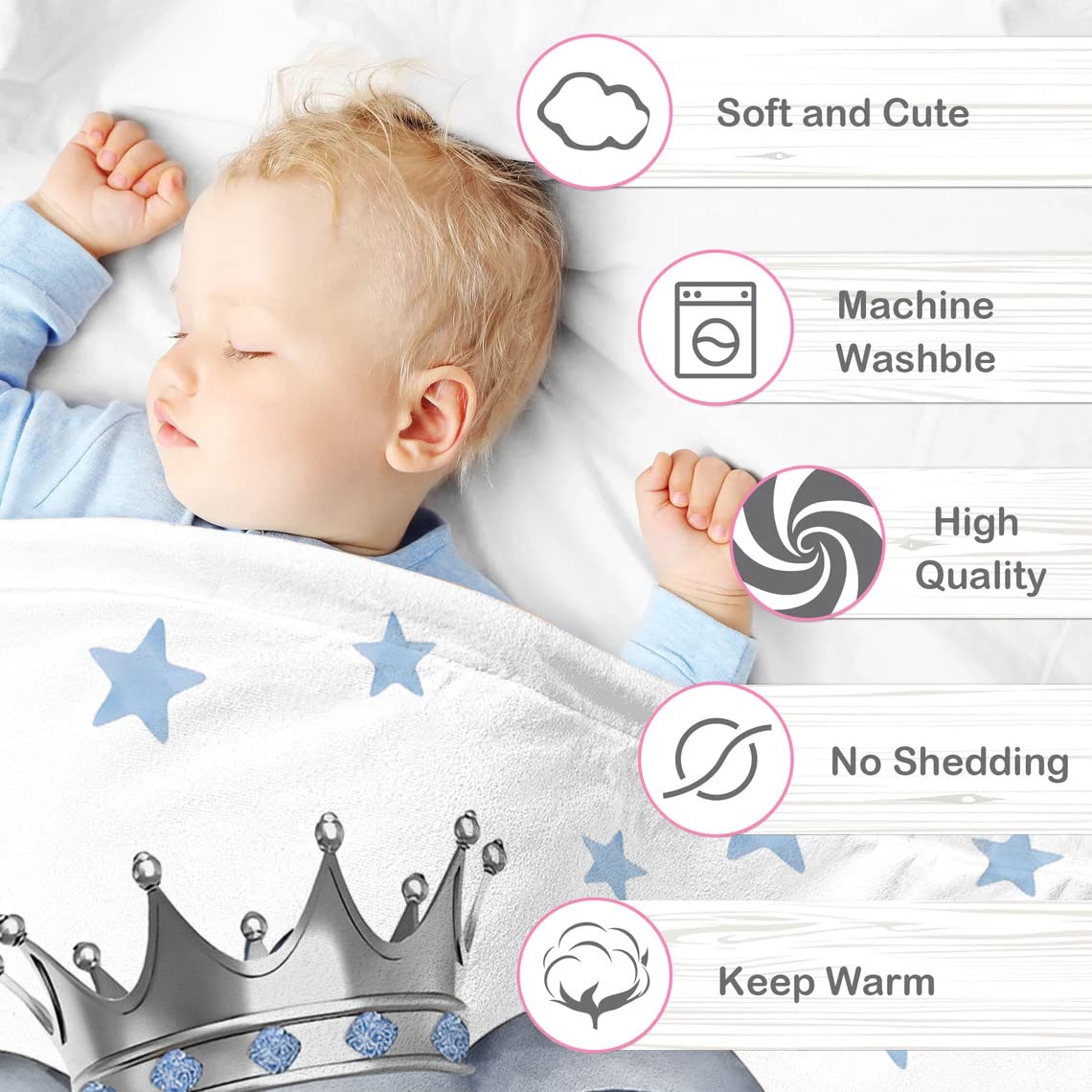 Personalized Baby Blanket for Boys, Custom Baby Blanket with Name Super Soft Personalized Name Blankets for Kids, Custom Elephant Blankets for Infant Toddler, Babys Gifts for Birthday