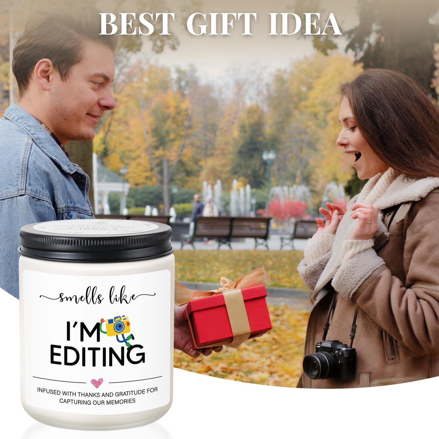 Photographer Gifts for Women Men, Photographer Thank You Gift Christmas Birthday Gift for Photographers, Camera Lovers-Photography Accessories, Photography Lover Gifts Ideas, Lavender Scent Candles