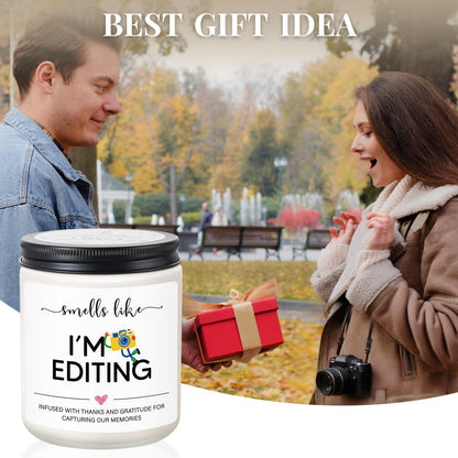 Photographer Gifts for Women Men, Photographer Thank You Gift Christmas Birthday Gift for Photographers, Camera Lovers-Photography Accessories, Photography Lover Gifts Ideas, Lavender Scent Candles