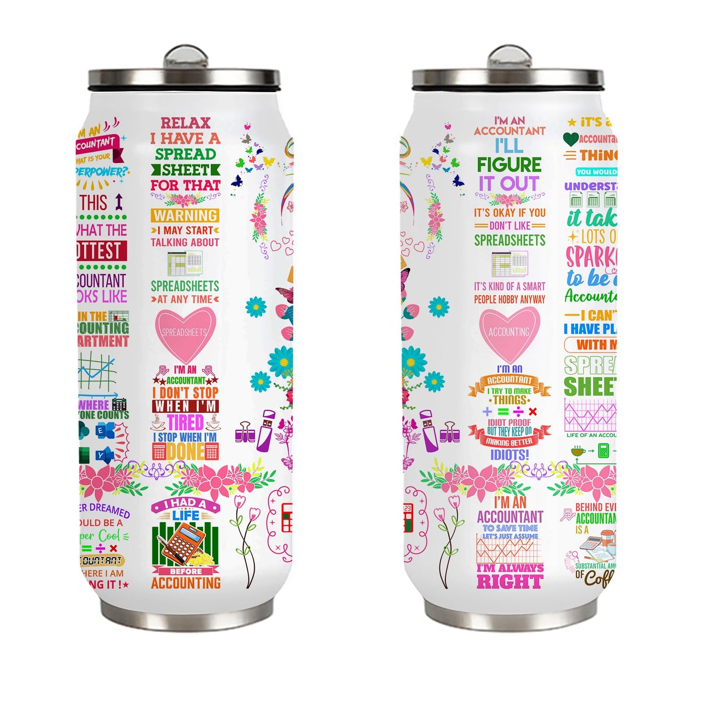 Accountant Gifts for Women Girls, Accountant Stainless Steel Insulated Tumbler With Straw Lid,Accountant Appreciation Tumbler Accountant Coffee Mug 17 OZ