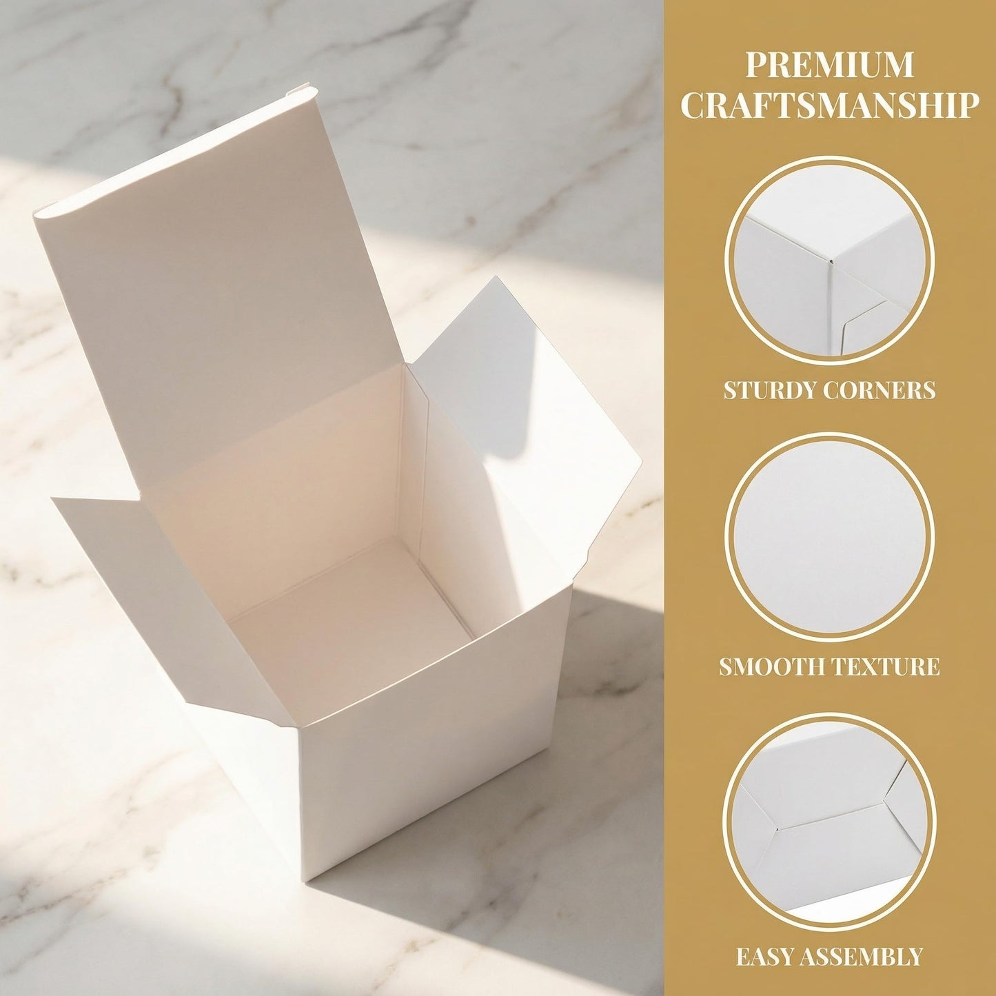 Jucoan 100 Pack White Paper Gift Boxes with Lids, 4 x 4 x 4 Inch Gift Wrapping Box Party Favor Box Goodies Treat Boxes Candy Boxes for Wedding, Bridesmaids Proposal, Birthday, Graduation, Mother's Day