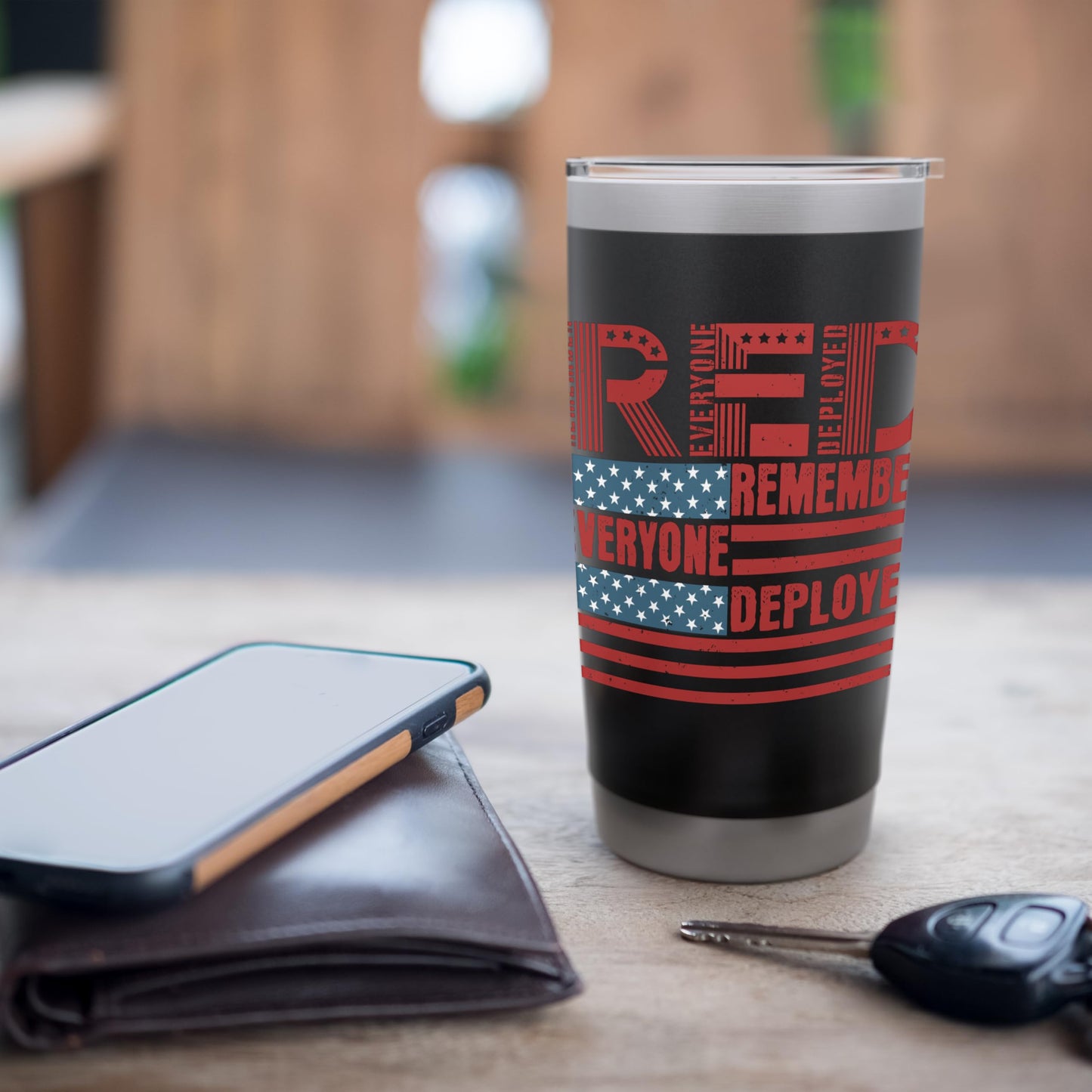 Red Friday Remember Everyone Deployed Deployment Gifts Stainless Steel Insulated Tumbler