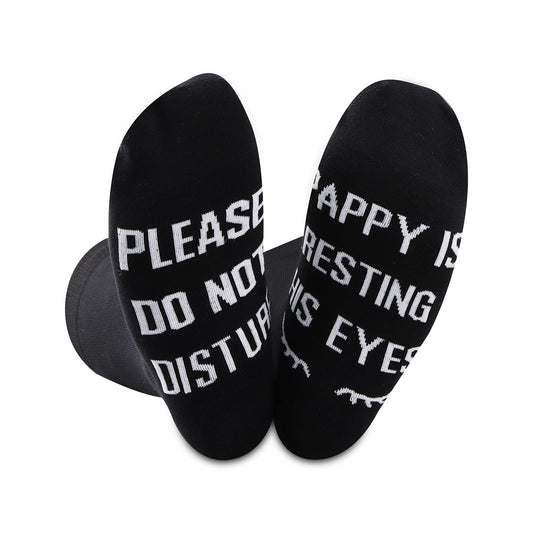 2PAIRS Pappy Gift Grandpa Gift If You Can Read This Pappy Is Resting His Eyes Funny Birthday Gifts Socks