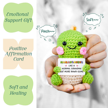 AceThrills Mamaw Gifts, Mamaw for Mamaws Birthday Gift - Handmade Crochet Funny Cute Dinosaur Mamawsaurus on Mother's Day Christmas