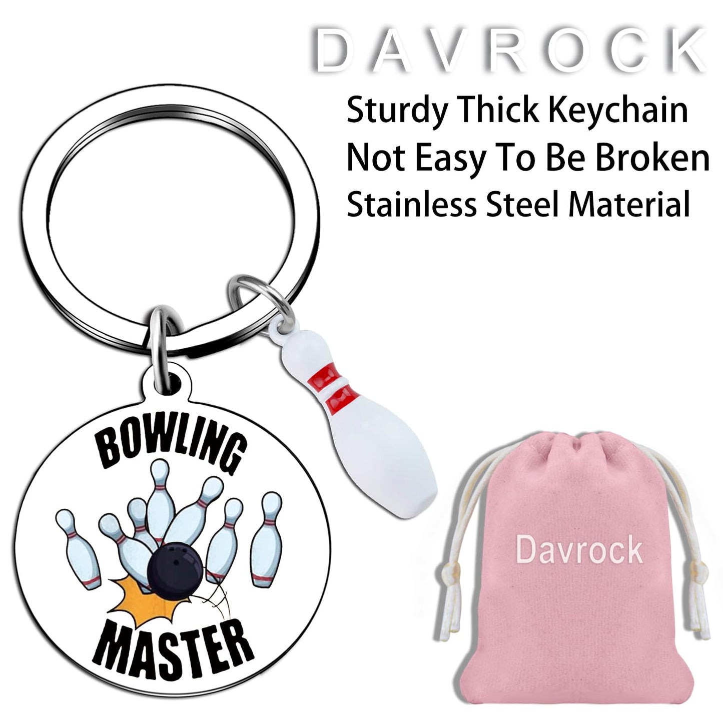 Bowling Gifts Cool Accessories for Men Bowling Lovers Keychain Party Favors for Bowlers Inspirational Gifts for Bowling Players