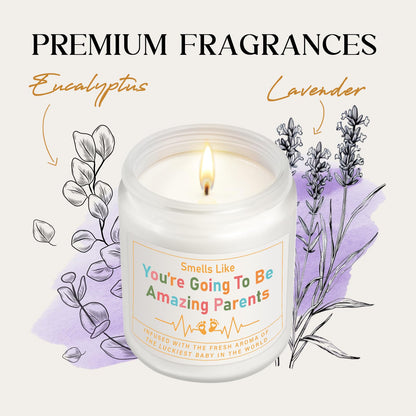 AceThrills Gender Reveal Gifts, New Parents Gift for Couples, Pregnancy Gifts for First Time New Mom Dad Gift - Lavender Scented Candle
