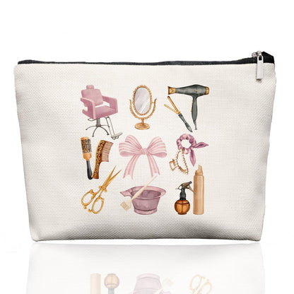 Hairstylist Gifts Women Makeup Bag Make Up Bag, Cosmetic Bags for Hairstylists, Hairdresser Gifts for Cosmetology Student Teen Girls