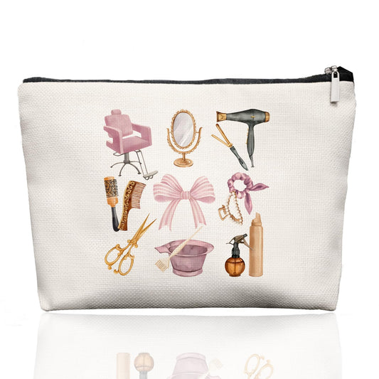 Hairstylist Gifts Women Makeup Bag Make Up Bag, Cosmetic Bags for Hairstylists, Hairdresser Gifts for Cosmetology Student Teen Girls