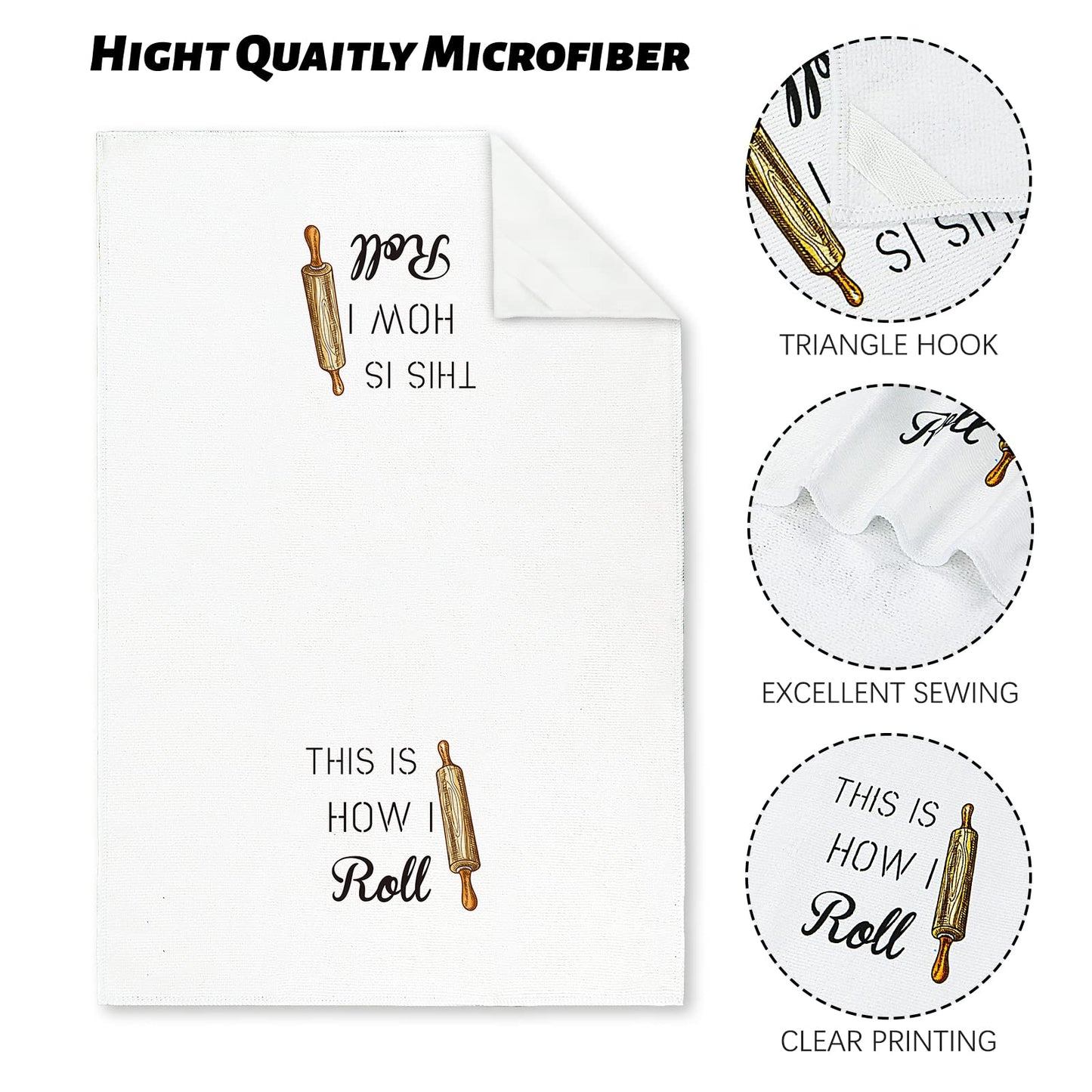 Nialnant Dish Towels for Kitchen, 16 x 23.6 Inch Housewarming Gifts New Home, Kitchen Gifts for Women, Mom, Men, Funny Kitchen Towels and dishcloths Sets