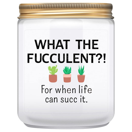 Funny Gifts for Friend Women Unique Birthday Christmas Gift for BFF Best Friend Cactus Succulents Friendship Presents for Sister Female Coworker Men - Lemongrass Sage Candles(7oz)