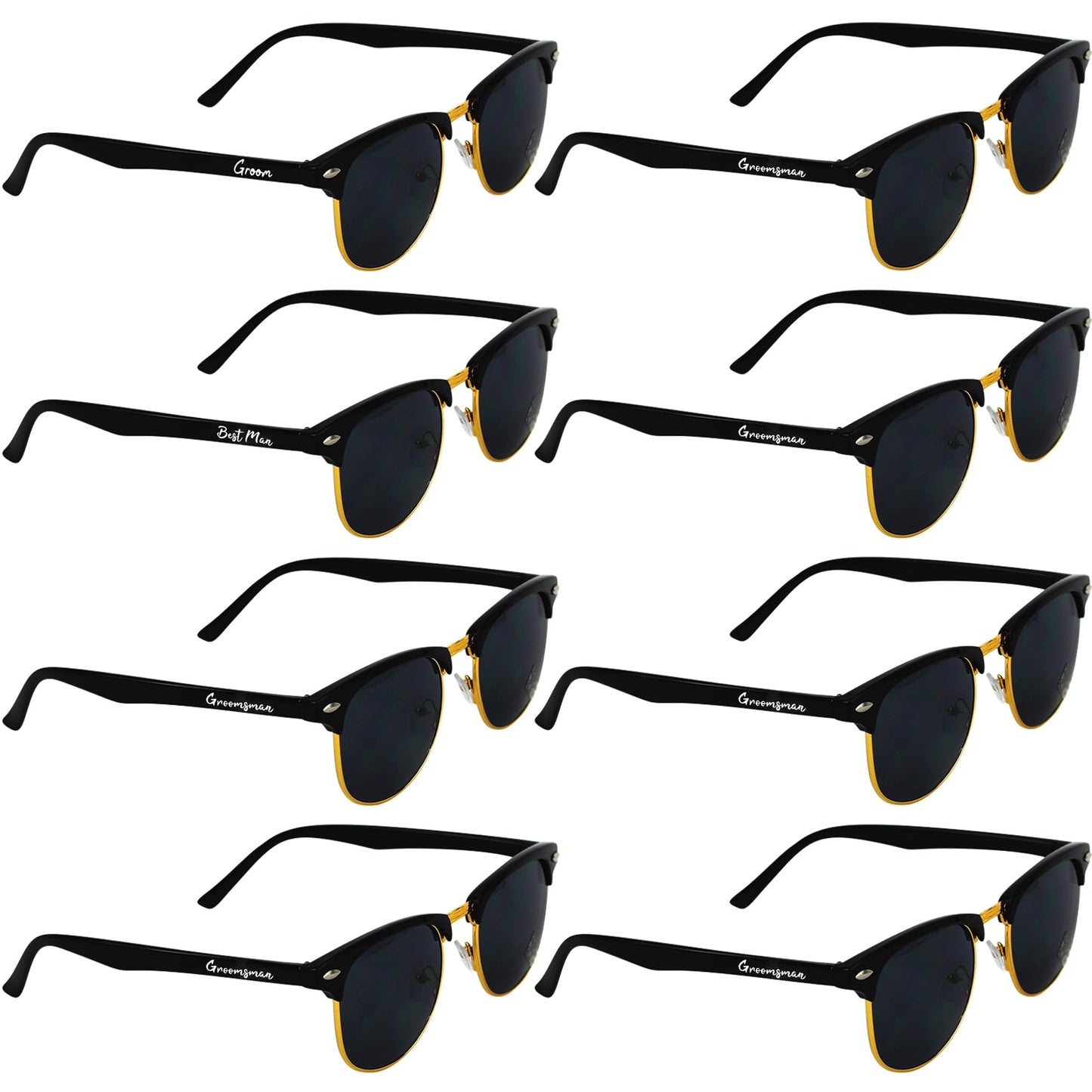 Groomsmen Sunglasses for Men - Wedding Sunglasses for Groomsman Proposal Gifts, Bachelor Party Favors
