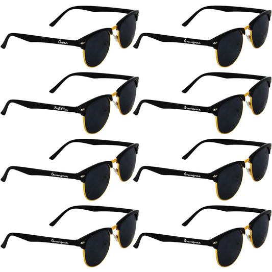 Groomsmen Sunglasses for Men - Wedding Sunglasses for Groomsman Proposal Gifts, Bachelor Party Favors