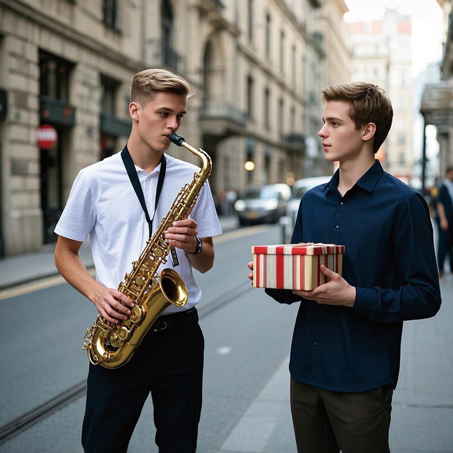 Saxophone Gifts for Men, 4pcs Gift Set for Saxophone Lovers, Music Present Gifts Set With Funny Novelty Socks