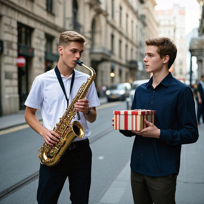Saxophone Gifts for Men, 4pcs Gift Set for Saxophone Lovers, Music Present Gifts Set With Funny Novelty Socks
