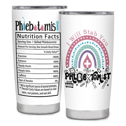 Phlebotomy Gifts for Women,Phlebotomist Graduation Birthday Christmas Gifts,Phlebotomy Week Gift,Travel Coffee Tumbler Mug 20oz