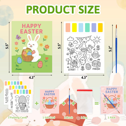 Fancy Land 24 Pack Easter Gifts for Kids Water Coloring Book Paint with Water Books Easter Crafts for Classroom School Art Activities Party Favors Basket Stuffers