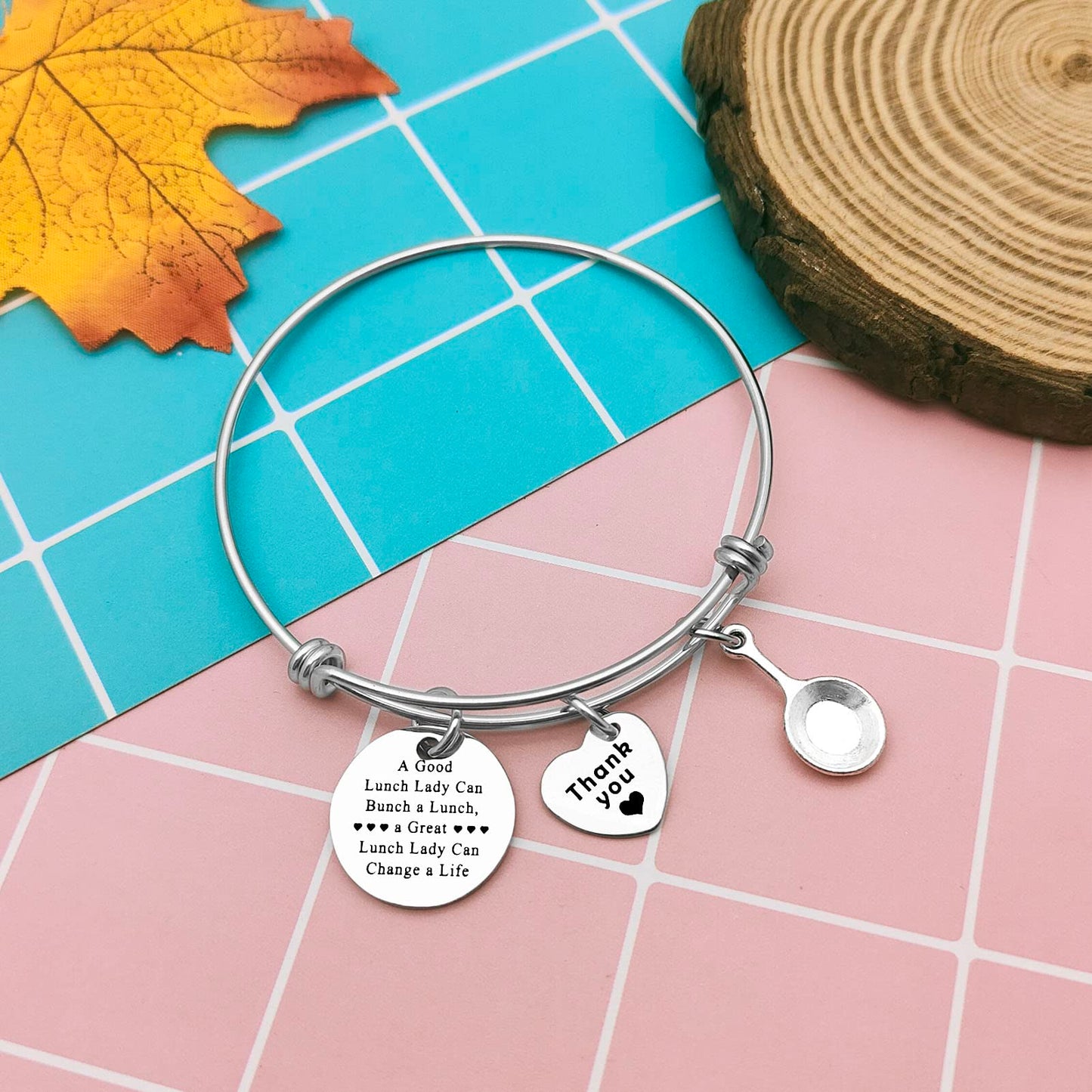 For Lunch Lady Gift Lunch Lady Bracelet Gifts for School Lunch workers Gift for Lunch Lady Cooker Cafeteria Crew Gift Bracelet for Cafeteria Worker Appreciation Gift Thank You Gift for Lunch Lady