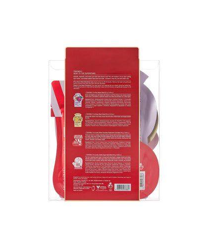 TONYMOLY Head to Toe Mask Set – 4-Piece Face Mask Set with Sheet Masks, Hand Mask & Foot Mask | Hydrating, Brightening & Nourishing Skincare Collection, Holiday Gift Set
