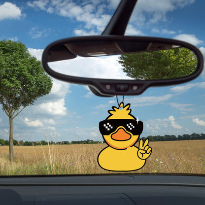 6 Pcs Funny Duck Air Freshener for Christmas Hanging Automotive Air Fresheners Hanging Cute Duck Car Fresheners for Birthday Christmas Festival Gift Supplies