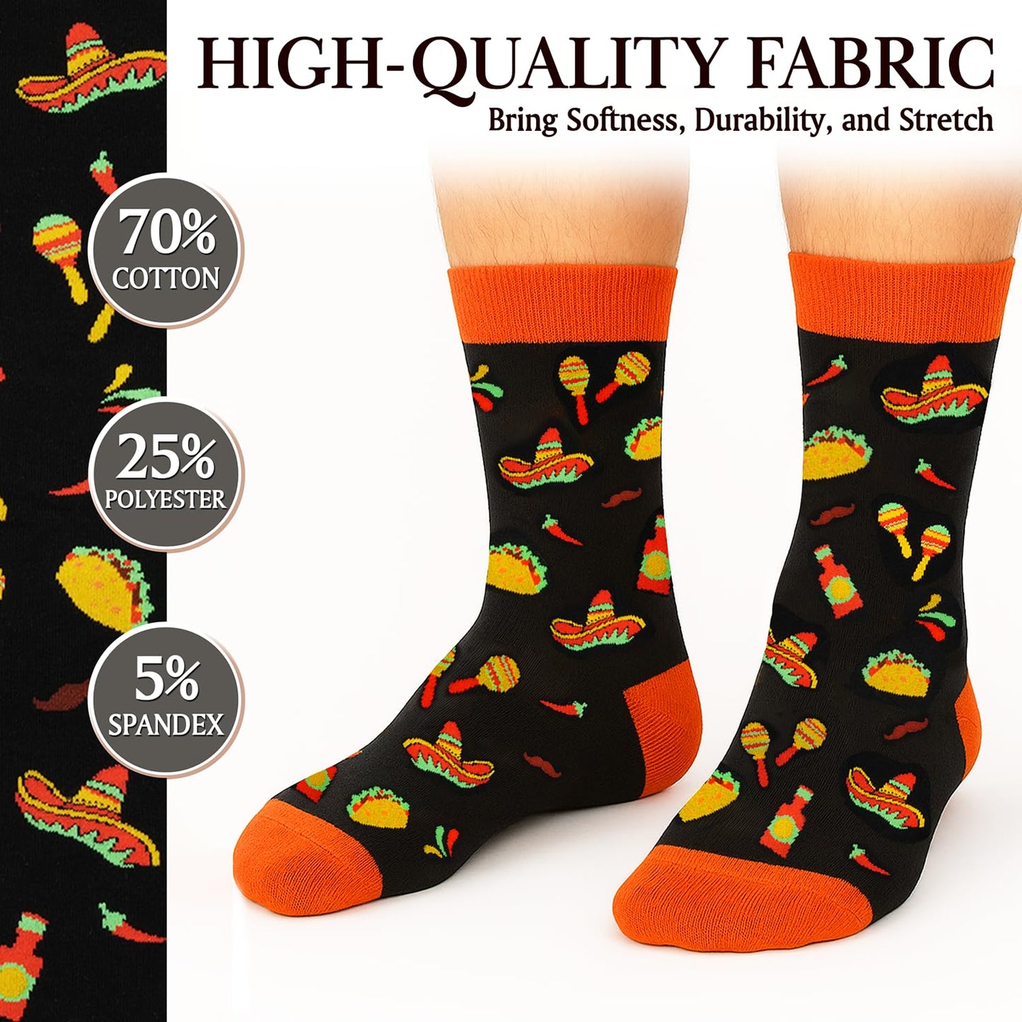 ZAGKOO Fathers Day Gift for Papa Dad Uncle Grandpa Brother Nephew - Nacho Sock for Men, Mothers Day Gifts for Mom Daughter