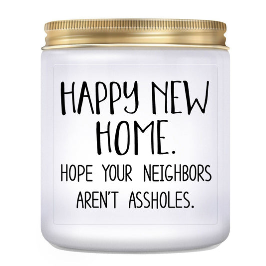 House Warming Gifts for New Home - Housewarming Gift, Funny Housewarming Presents, New Home Owner Gift, New House Present, Lavender Candles