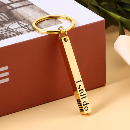 KINMES Bronze 8th Anniversary Keychain Gifts for Women Men, Husband Wife, Lovers, Couple, Boyfriend Girlfriend, Unisex