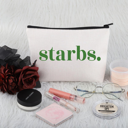 PWHAOO Coffee Lover Gift Starbs Makeup Bag Tea Lover Cosmetic Bag Co-ffee Themed Gift Co-ffee Life Bag (Starbs M)