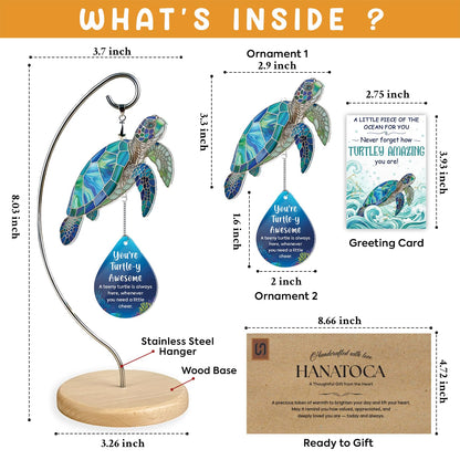Sea Turtle Christmas Birthday Gifts for Women Men Grandkids - Stocking Stuffers for Teen - Inspirational Stuff Things - Beach Gifts for Mom, Grandma, Daughter, Friendship Presents - Turtle Desk Decor