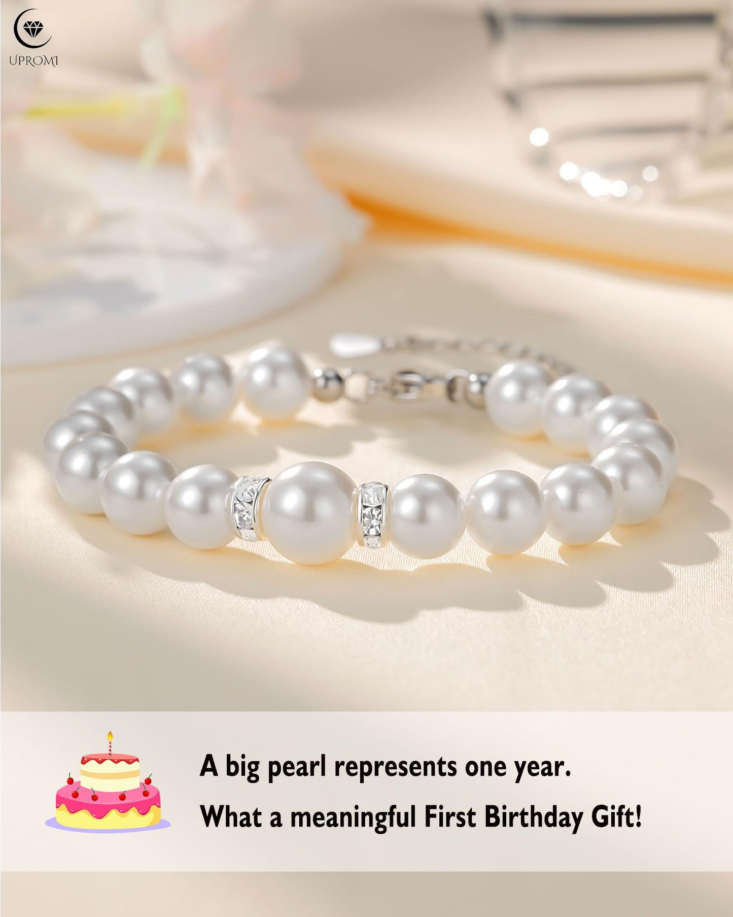 UPROMI First Birthday Gifts for Girls Bracelet