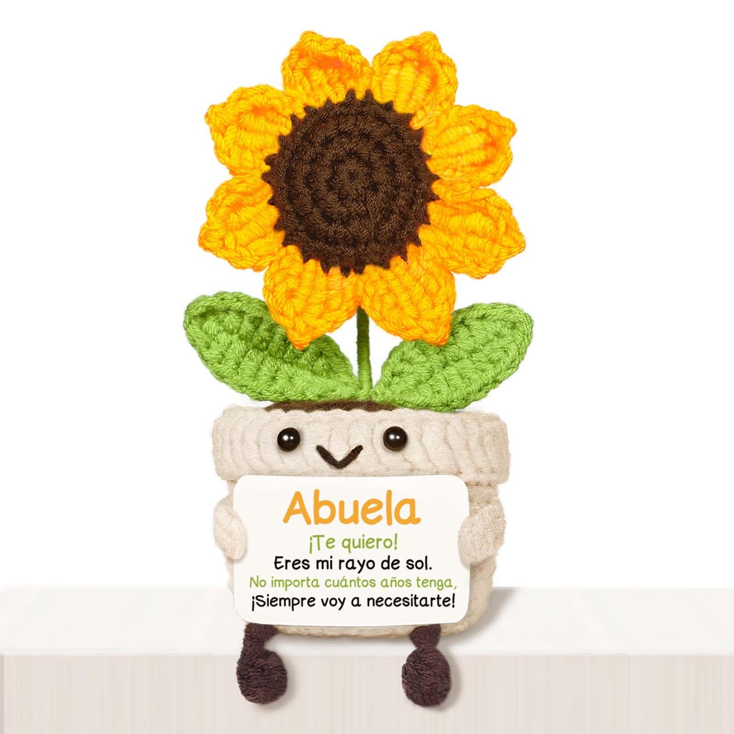 AceThrills Abuela Gifts for Abuela on Birthday Mothers Day, Regalos para Abuela, Regalos de CumpleañOs Navidad para Abuelas Mujer – Girasol Tejido a Mano