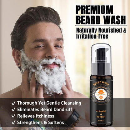 XIKEZAN Fathers Day Gifts for Dad Husband,Beard Kit Gifts for Men Grooming & Care w/Beard Conditioner, Wash,Oil,Balm,Birthday Valentines Easter Gifts for Mens Him Boyfriend Christmas Stocking Stuffers