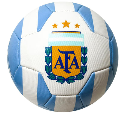 Icon Sports Licensed AFA Messi #10 Soccer Ball – Argentina Light Blue & White Football, Sizes 5, 4 & 2, Premium Recreation Ball for All Ages
