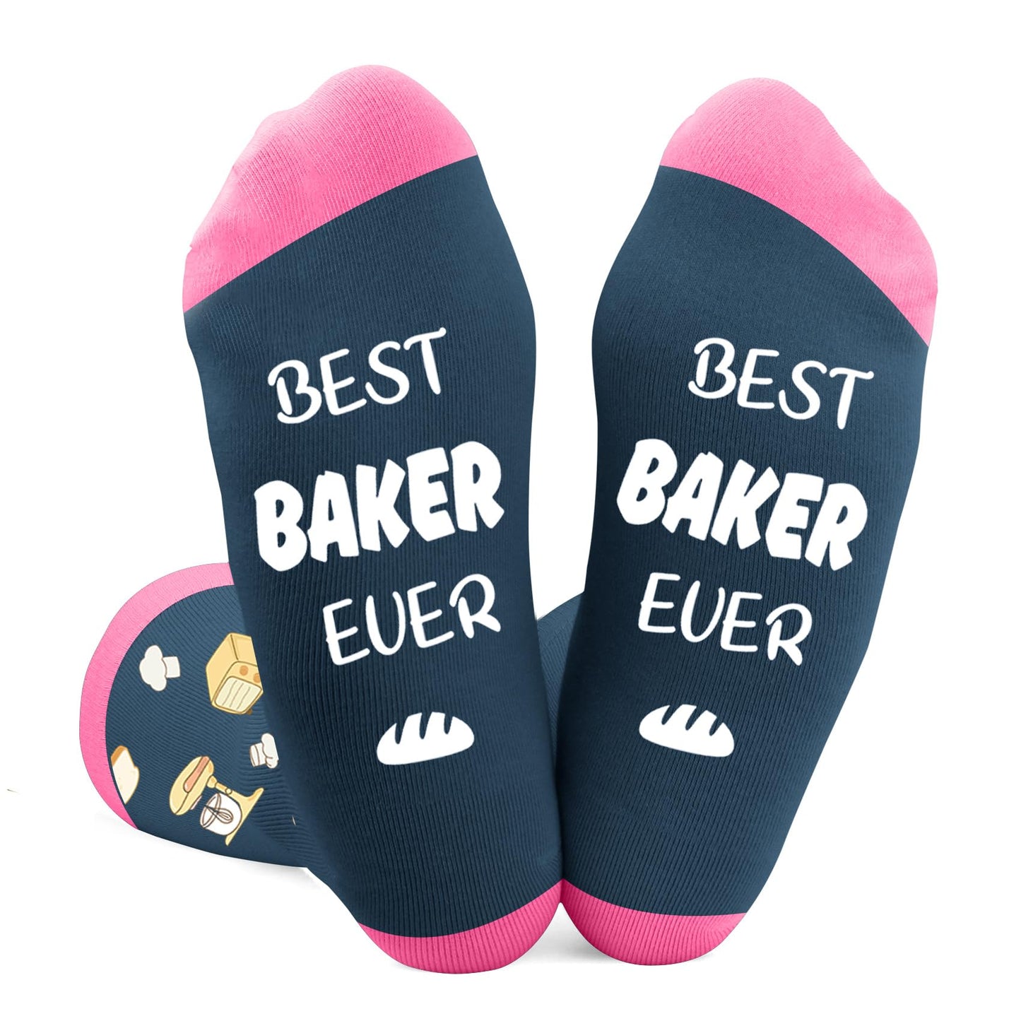 Gifts for Bakers Women, Bread Baker Gifts Socks, Unique Baking Themed Gift for Bread Bakers Baking Lovers Friend Mom Daughter, Funny Best Birthday Christmas Stuffers Socks Baker Gift Ideas