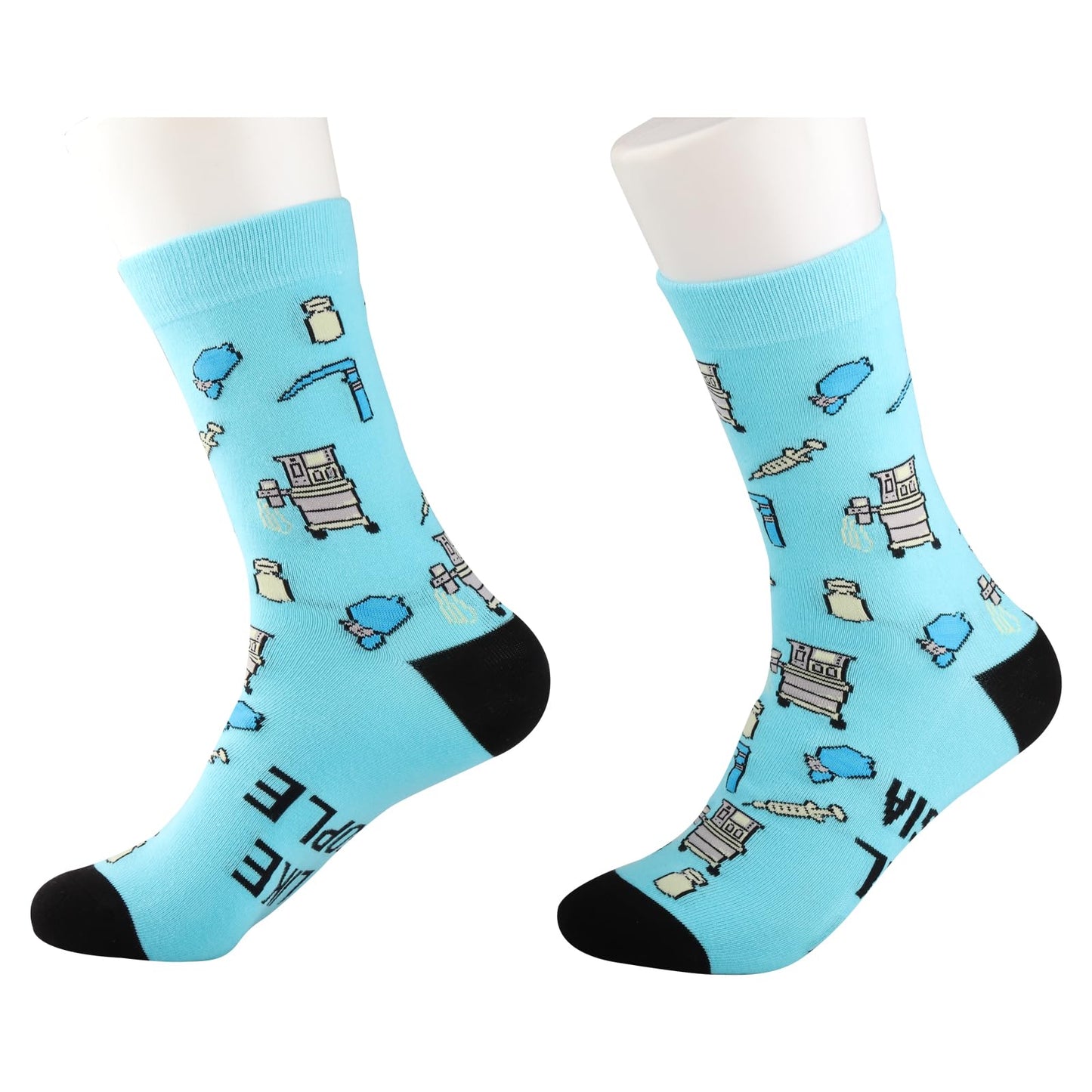 PXTIDY 2 Pairs Anesthesia Socks Anesthesiologist Gift Anesthesia Tech Gift Anesthesia Tech Week Gift Nurse Anesthesia Gifts