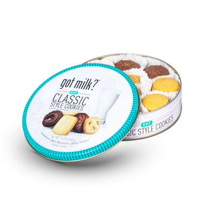 got milk? Classic Style Cookies, Chocolate & Butter Cookies, 12-Oz. Cookie Tin, Traditional Style Danish Butter and Chocolate Cookies for Dessert or Snack, Gift Tin, Retail Pack