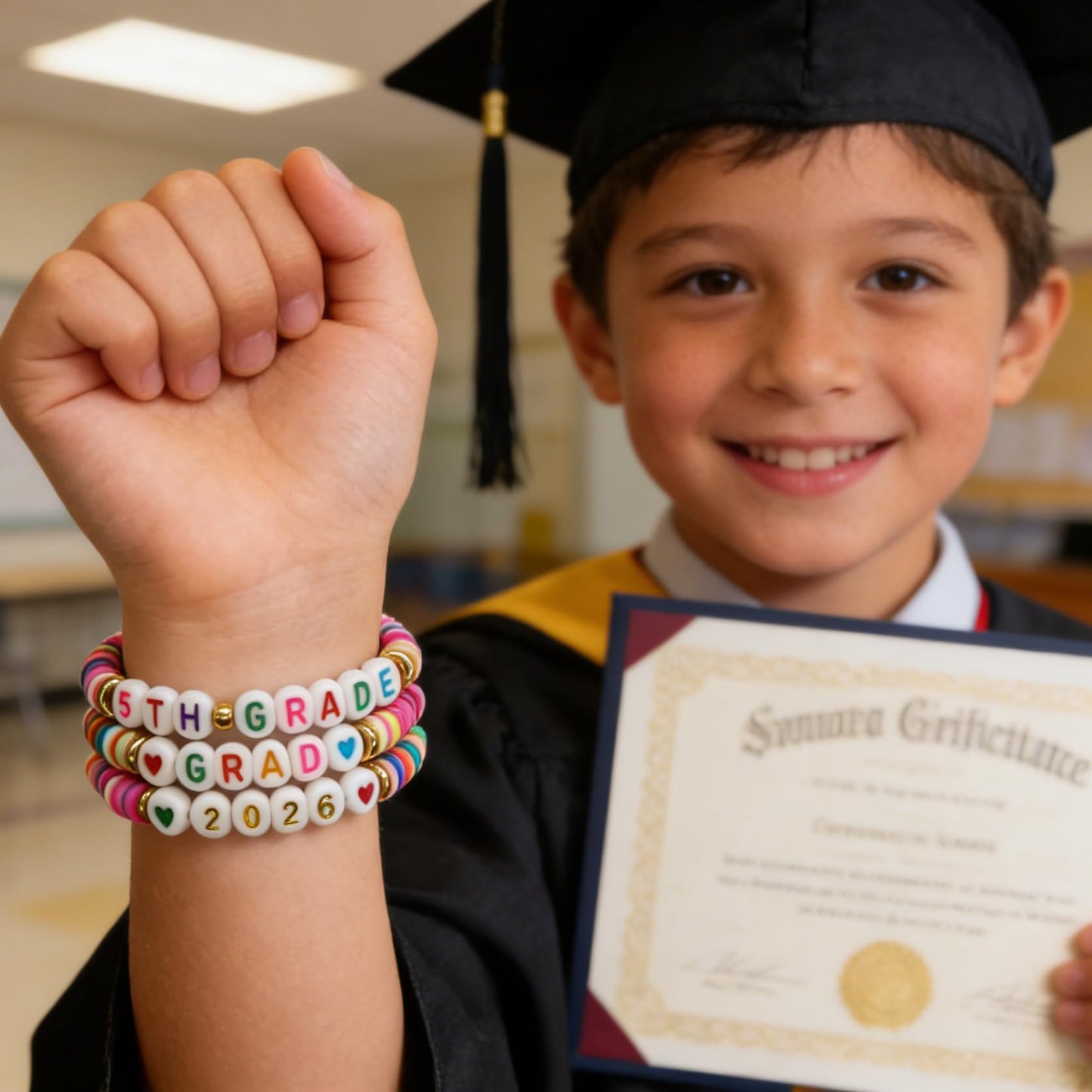 5TH Grade Graduation Bracelet Gifts for Girls Her, 5TH Grade Graduation Decorations 2026, Last Day of 5th Grade Elementary School Graduation Gifts, Bye Bye 5th Grade End of School Year Gift