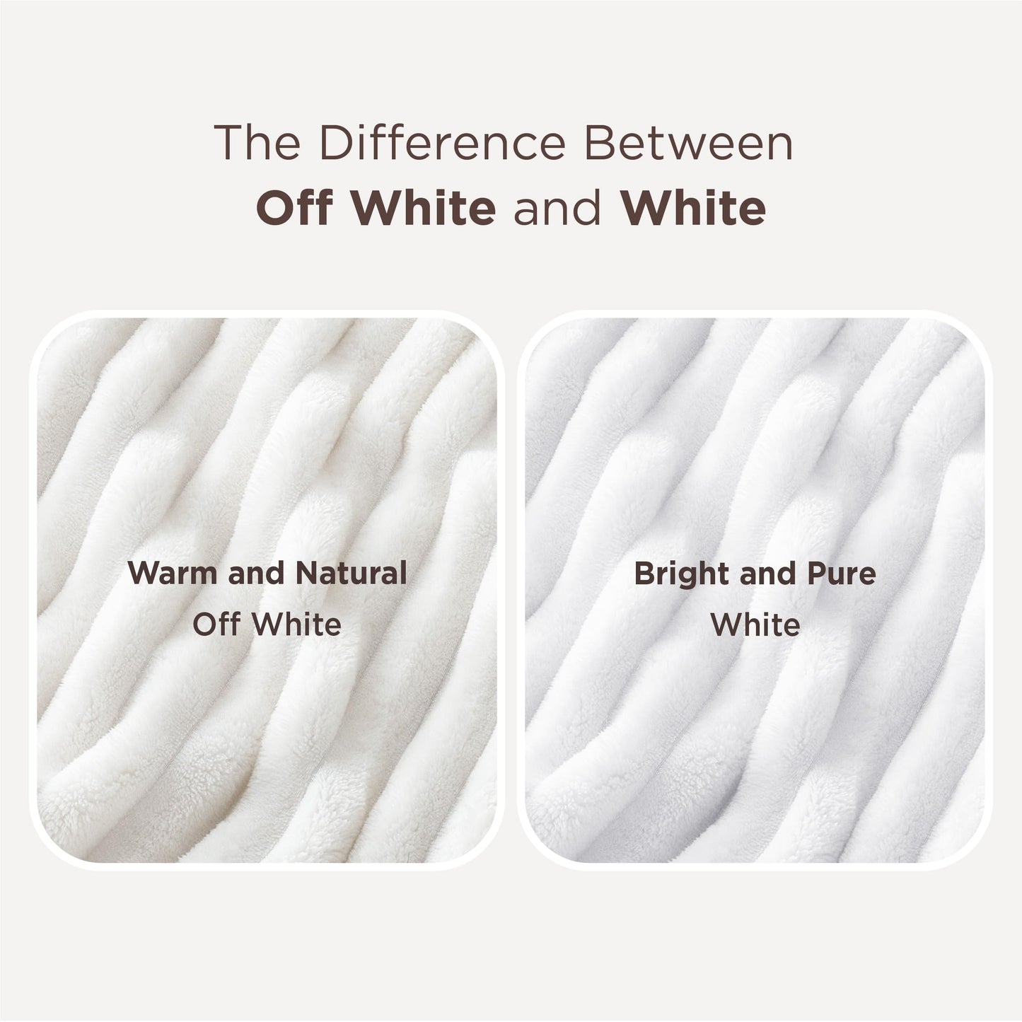 Bedsure GentleSoft White Throw Blanket for Couch - Teacher Appreciation Graduation Gifts Birthday Gifts for Women Mom Her, Cozy Fleece Throw Blanket for Girl, Room Home Decor, Off White, 50x60 Inches